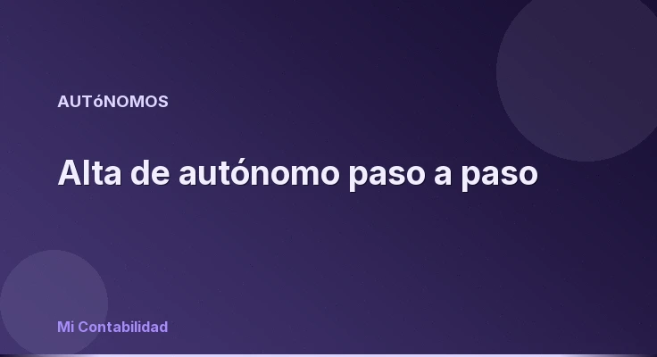 Alta de autónomo paso a paso