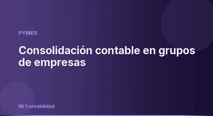 Consolidación contable en grupos de empresas