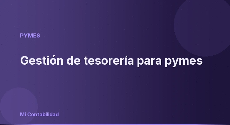 Gestión de tesorería para pymes