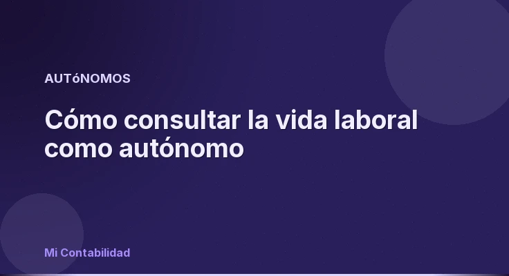 Cómo consultar la vida laboral como autónomo